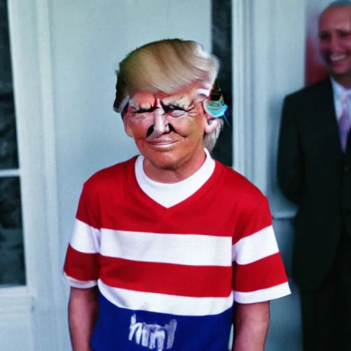 Prompt: donald trump as a 8 year old boy