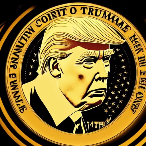 Prompt: the face of trump on a golden coin