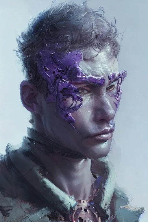 Image similar to Portrait of Pierre Bourne, purple, marvel comics, dark, intricate, highly detailed, smooth, artstation, digital illustration by Ruan Jia and Mandy Jurgens and Artgerm and Wayne Barlowe and Greg Rutkowski and Zdislav Beksinski