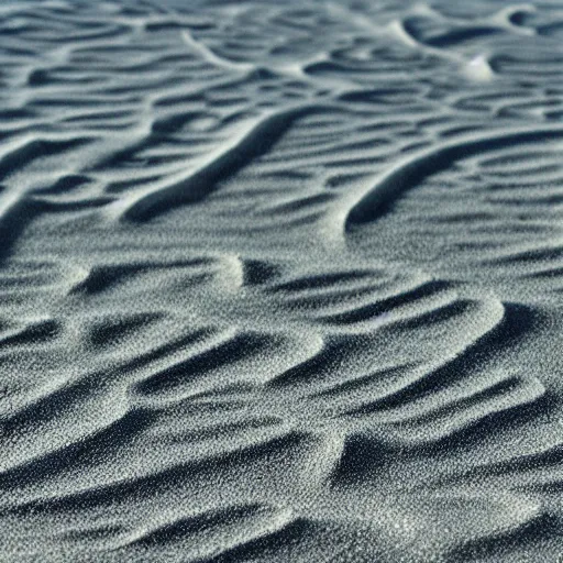 Prompt: sand made out of blue light