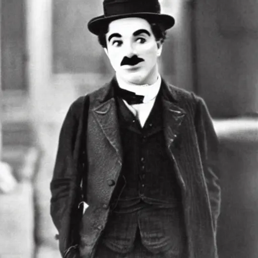 Image similar to charlie chaplin coming back from dead