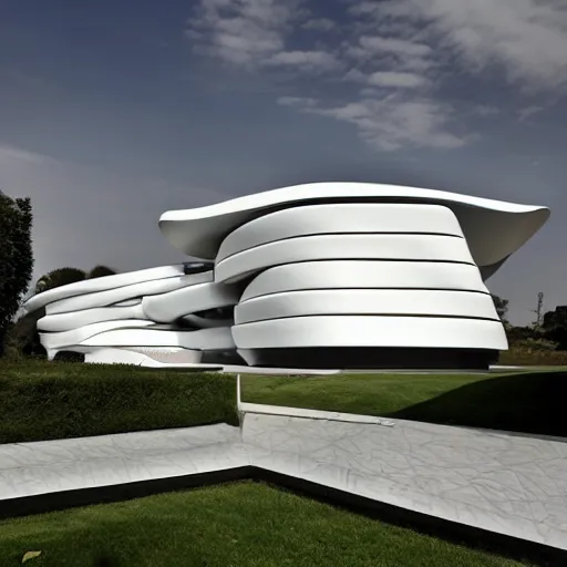 Image similar to house designed by zaha hadid