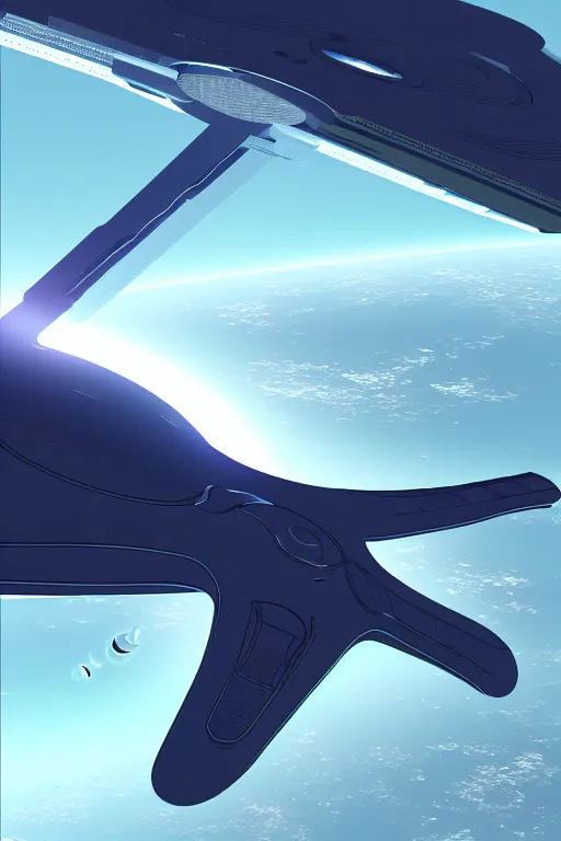 Image similar to zaha haddi space station, trending on artstation, featured on behance