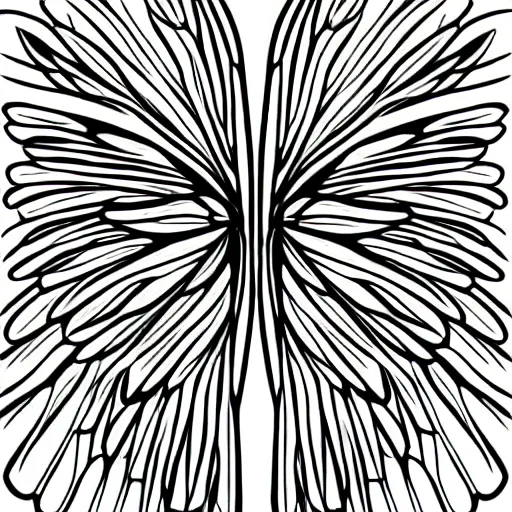 Image similar to insect wings, line art