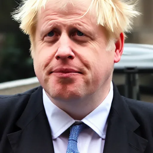 Prompt: boris johnson but his forehead is on swole mode