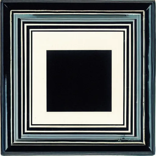 Prompt: filled square of the blackest black ink by karl gerstner, solid color, full frame, 8 k scan, no border