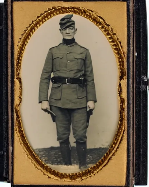 Prompt: andy griffith as infantry officer, carte de visite