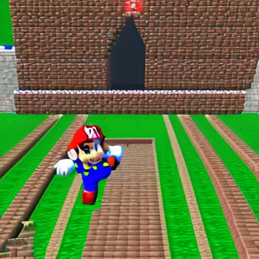 Image similar to super mario 64 screenshot