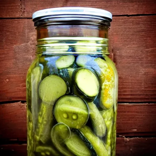 Prompt: jar of pickles