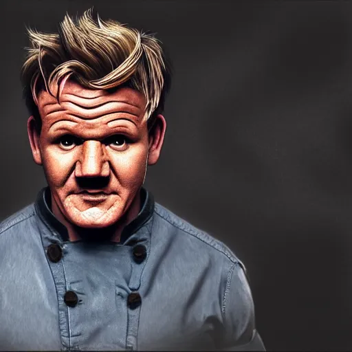 Prompt: photorealistic gordon ramsay is satan. hyperdetailed photorealism, 1 0 8 megapixels, amazing depth, high resolution, 3 d shading, 3 d finalrender, 3 d cinematic lighting, glowing rich colors, psychedelic overtones, artstation concept art.