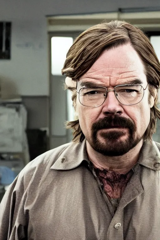 Prompt: matt berry as walter white in breaking bad, movie still, masterpiece