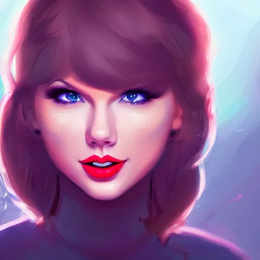 Image similar to trail cam footage of taylor swift smiling into the camera, art by lois van baarle and loish and ross tran and rossdraws and sam yang and samdoesarts and artgerm and saruei and disney, digital art, highly detailed, intricate, sharp focus, trending on artstation hq, deviantart, unreal engine 5, 4 k uhd image