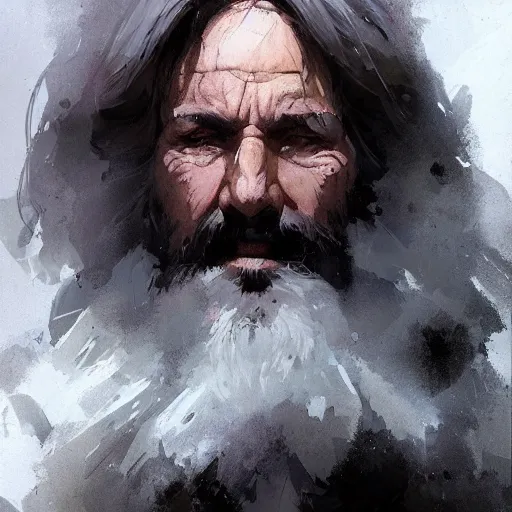 Image similar to portrait of a grizzled wizard by greg rutkowski