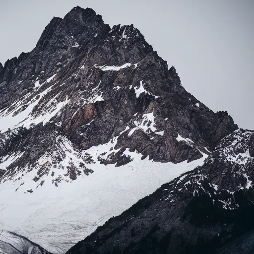 Prompt: a professional photographic picture of a mountain with dramatic lights, realistic hyperdetailed 8k ultradetail cinematic