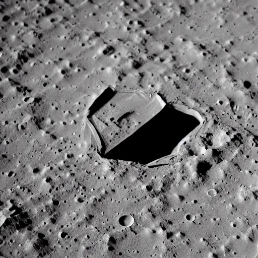 Prompt: cardboard box and trash, on the surface of the moon