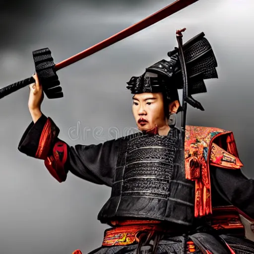 Prompt: samurai stock photo