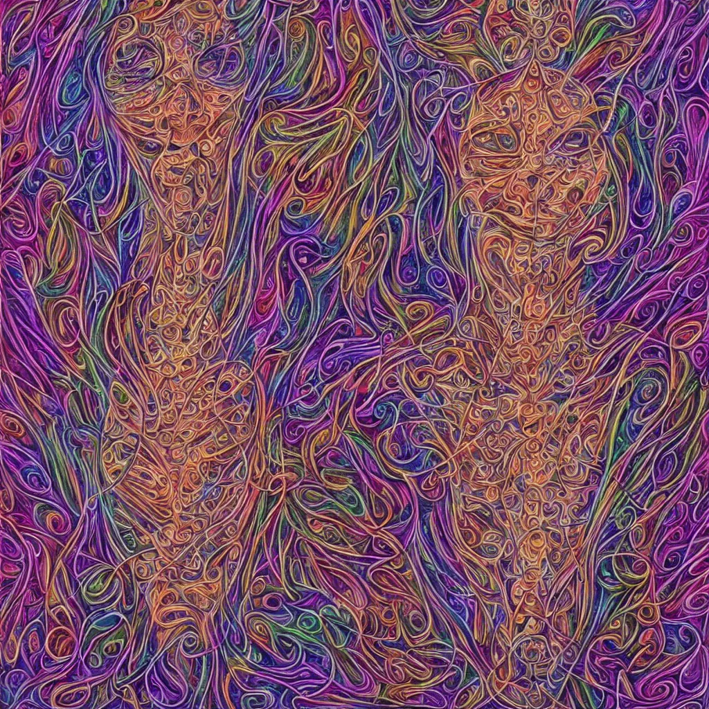 Image similar to alex grey art