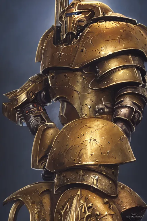 Image similar to armor portrait heros warhammer 4 0 k horus heresy fanart - the primarchs emperor by johannes helgeson animated with vfx concept artist & illustrator global illumination ray tracing hdr fanart arstation zbrush central hardmesh 8 k octane renderer comics stylized