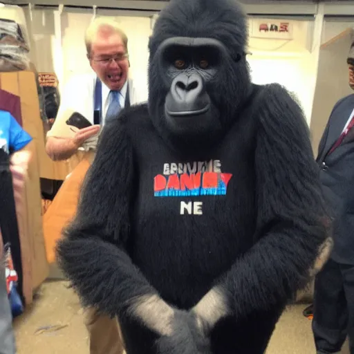 Image similar to Bernie Sanders in a Gorilla Suit