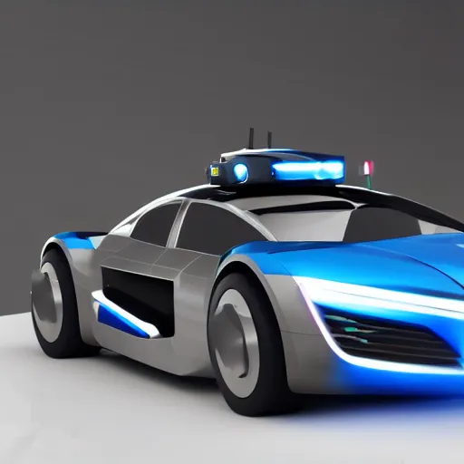 Image similar to futuristic police car concept art realistic, octane render, 8 k, 4 k, studio lighting