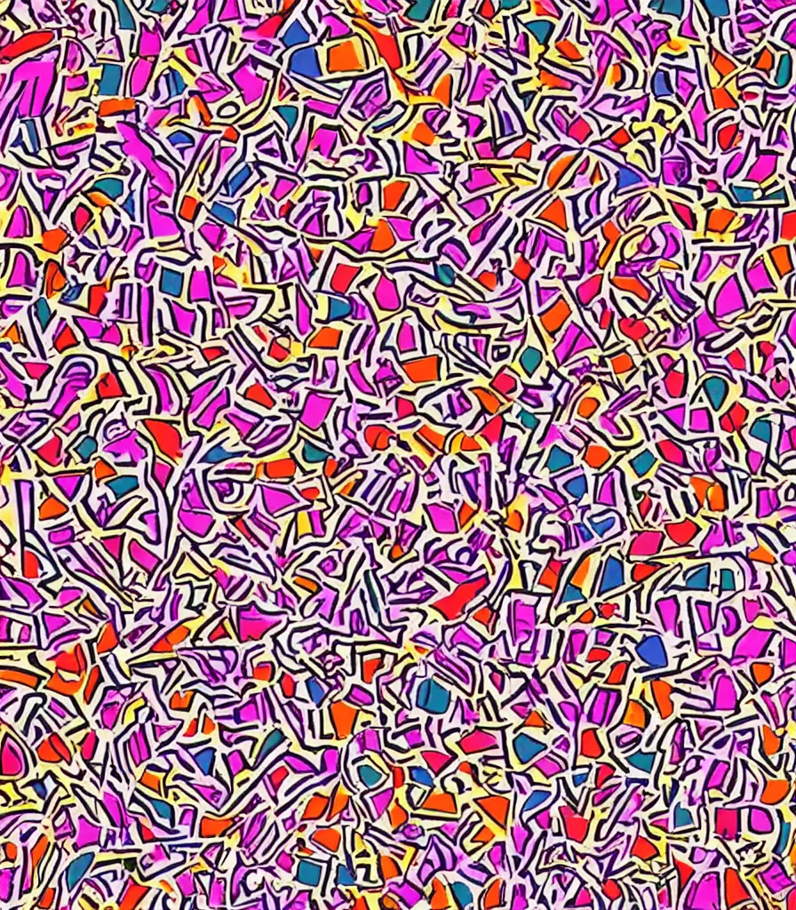 Prompt: a beautiful, symmetric pattern by andy warhol