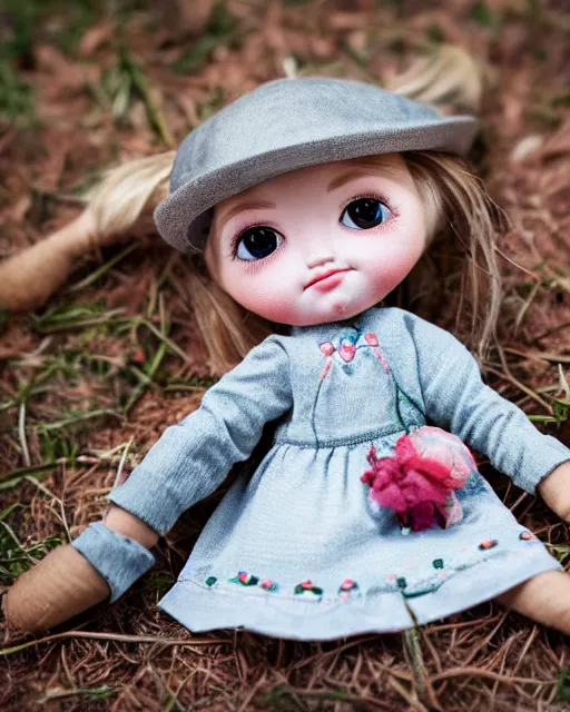 Prompt: high quality presentation photo of a cute pocelain doll, Nicoletta Ceccoli style, photography 4k, f1.8 anamorphic, bokeh, 4k, Canon, Nikon