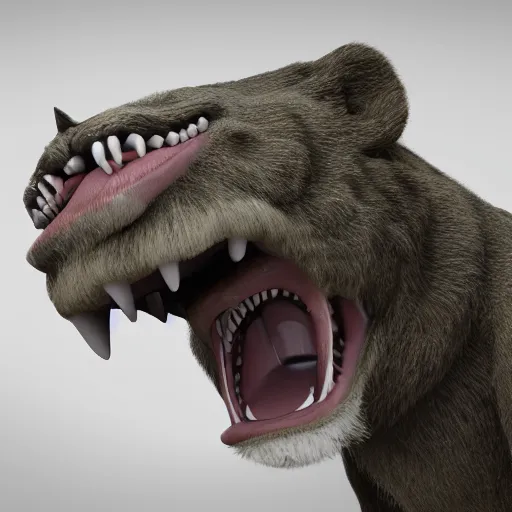 Image similar to Sabertooth, 3D Render, high quality, very detailed, 8k, photorealistic, hd, octane render