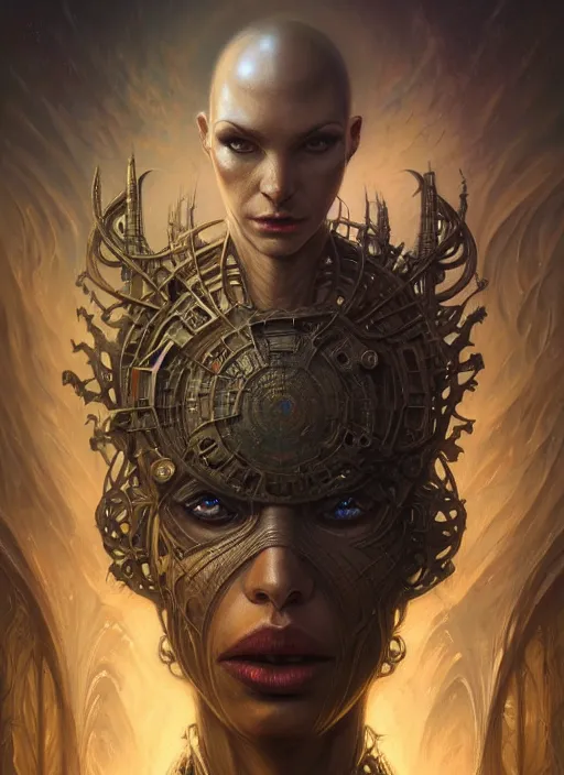 Image similar to portrait shot of a worlock, a scenic dystopian environment, intricate, elegant, highly detailed, centered, digital painting, artstation, concept art, smooth, sharp focus, illustration, artgerm, tomasz alen kopera, peter mohrbacher, donato giancola, joseph christian leyendecker, wlop, boris vallejo