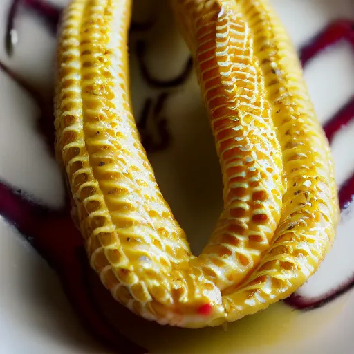 Prompt: deviled egg snake