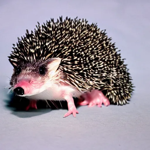 Image similar to a mix of a fish and a hedgehog as one animal.