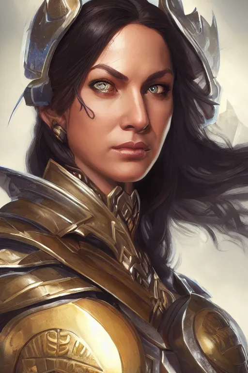 Image similar to amazon valkyrie athena, d & d, fantasy, portrait, highly detailed, headshot, digital painting, trending on artstation, concept art, sharp focus, illustration, art by artgerm and greg rutkowski and magali villeneuve