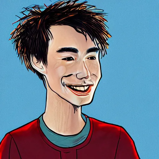 Image similar to cartoon of jacob collier