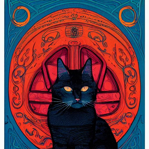 Image similar to awesome cat, by kilian eng, john william waterhouse, rosetti, john everett millais, 4 k