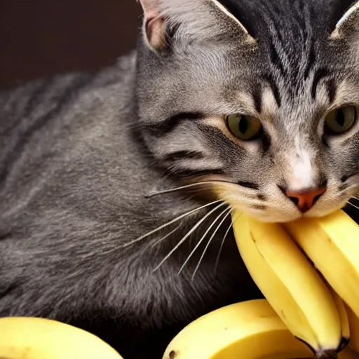 Image similar to cat eating banana