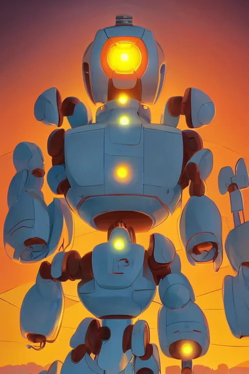 Image similar to metabots medabots medarotto medarot robot minimalist comics, behance hd by jesper ejsing, by rhads, makoto shinkai and lois van baarle, ilya kuvshinov, rossdraws global illumination ray tracing hdr radiating a glowing aura