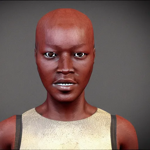 Image similar to unreal engine render of an african face,