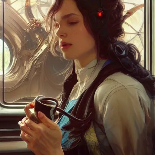 Prompt: snakes on a train, highly detailed, digital painting, artstation, concept art, smooth, sharp focus, illustration, art by artgerm and greg rutkowski and alphonse mucha