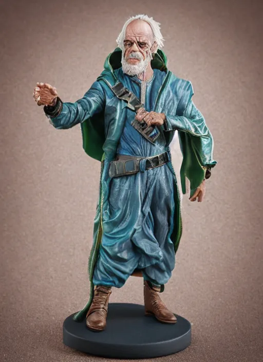 Prompt: 80mm resin detailed miniature of Christopher Lloyd as a space wizard, Product Introduction Photos, 4K, Full body