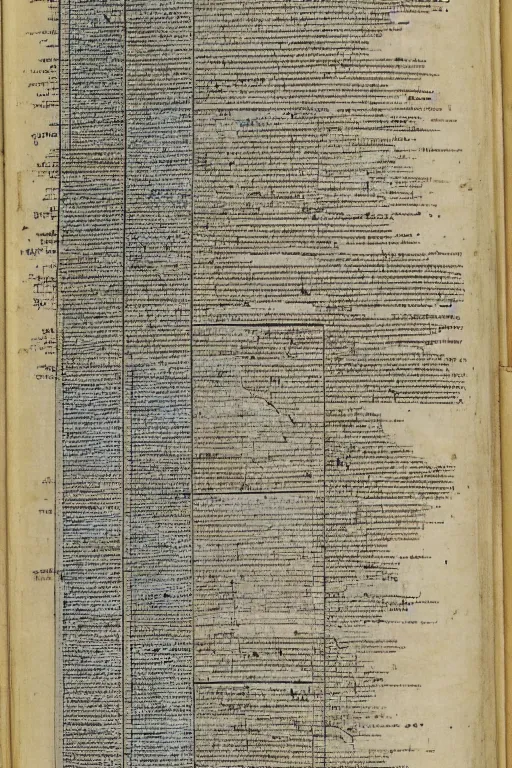 Image similar to a page of an ancient text with diagrams of colorful geological chart by franklin booth h 7 6 8 -