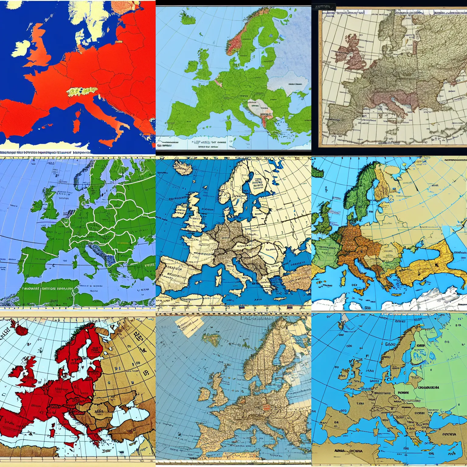 Prompt: mercator projection, physical map of eastern europe and scandinavia