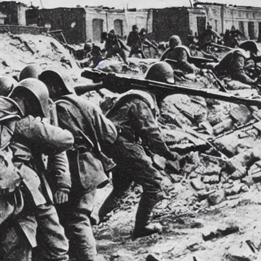 Image similar to the battle of stalingrad, historical photo, official archives