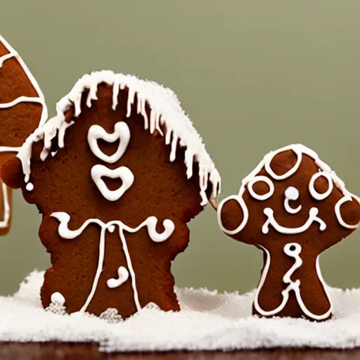 Image similar to a gingerbread family,