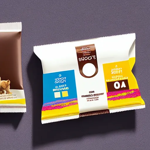 Prompt: Ritter Sport chocolate with dog poop flavour, product shot, photo