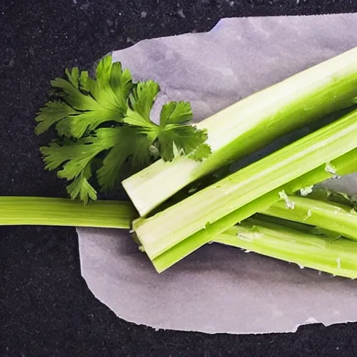 Image similar to among us eats celery