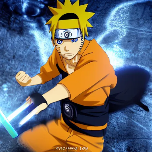 Prompt: naruto uzumaki inside of sasuke uchiha, octane render