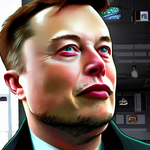 Prompt: elon musk in the style of the game life is strange