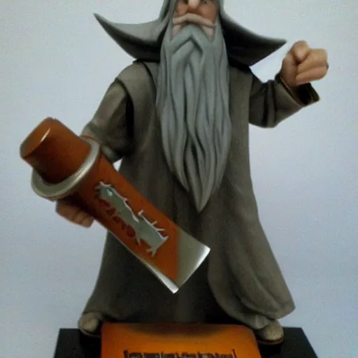 Prompt: gandalf, style of a super smash brothers trophy