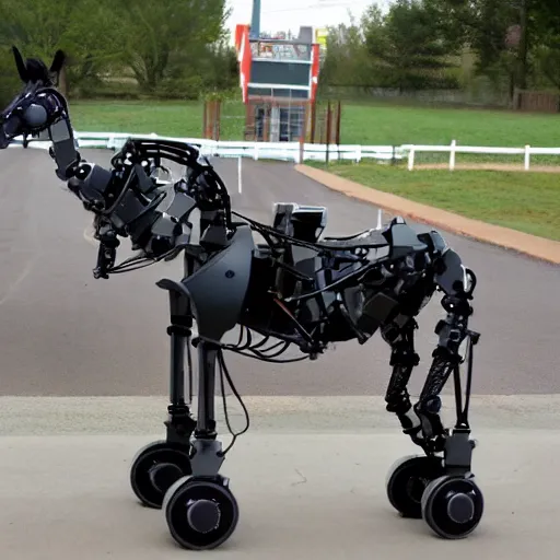 Image similar to robot horse by boston dynamics