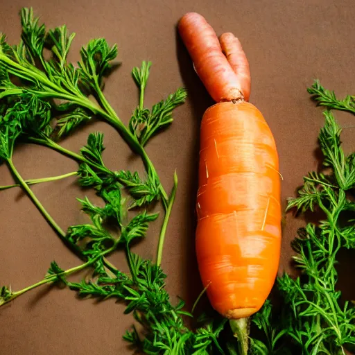 Image similar to high quality presentation photo of a golden carrot, photography 4k, f1.8 anamorphic, bokeh, 4k, Canon, Nikon