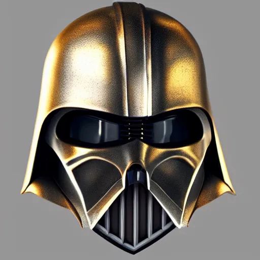 Image similar to realistic templar knight helm design inspired by darth vader, epic scale, character concept art, face symmetry, intricate accurate details, artstation trending, octane render, cinematic color grading, soft light, rule of thirds, golden ratio, like a professional model, cinematic, 8 k, clear.